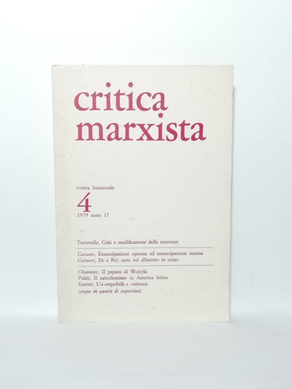 Critica marxista - N.4 1979