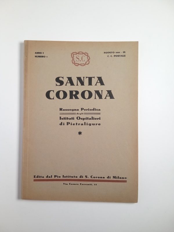 Santa Corona. Rassegna periodica degli Istituti ospitalieri di Pietraligure - 1931