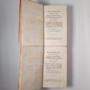 Robert-Joseph Pothier - Raccolta dei diversi trattati sulle ipoteche, l'anticresi ed il pegno (4 volumi, 2 tomi)- Sonzogno 1810