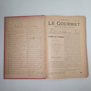 Le Gourmet. Reveue de cuisine pratique - Janavier /Décembre 1898