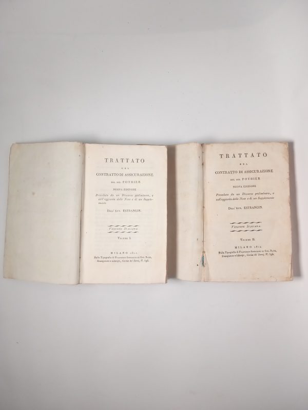 Robert-Joseph Pothier - Trattato del contratto di assicurazione - Sonzogno 1811