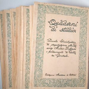 Quaderni di studio (12 volumi) - Edizioni Moderne di Coltura 1937