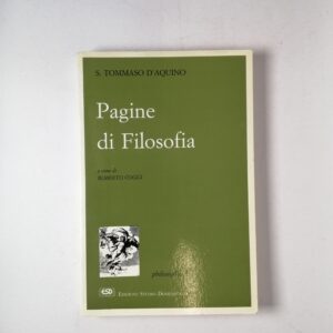 S. Tommaso d'Aquino - Pagine di Filosofia - Edizioni Studio domenicano 1988