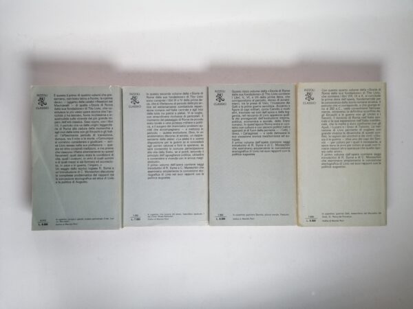 Tito Livio - Storia di Roma dalla sua fondazione (libri I-X, 4 voll.) - Bur 1982