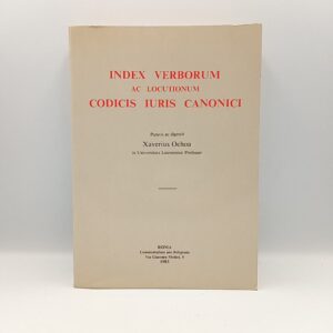 Xaverius Ochoa - Index Verborum ac locutionum codicis iuris canonici - 1983