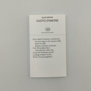 Alda Merini - Vuoto d'amore - Einaudi 2023