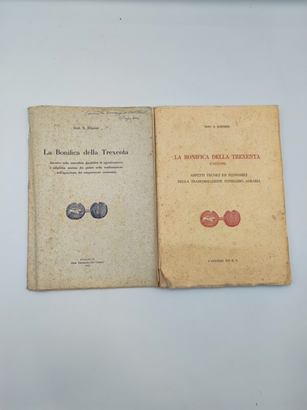 Dott. S. Scipioni - La bonifica della Trexenta, 2 Vol. - Prem. Tip. Umbria 1935-1943