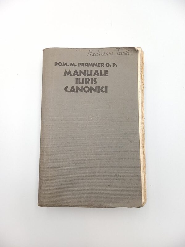 Dominicus m. Prummer - Manuale iuris canonici - Herder 1933